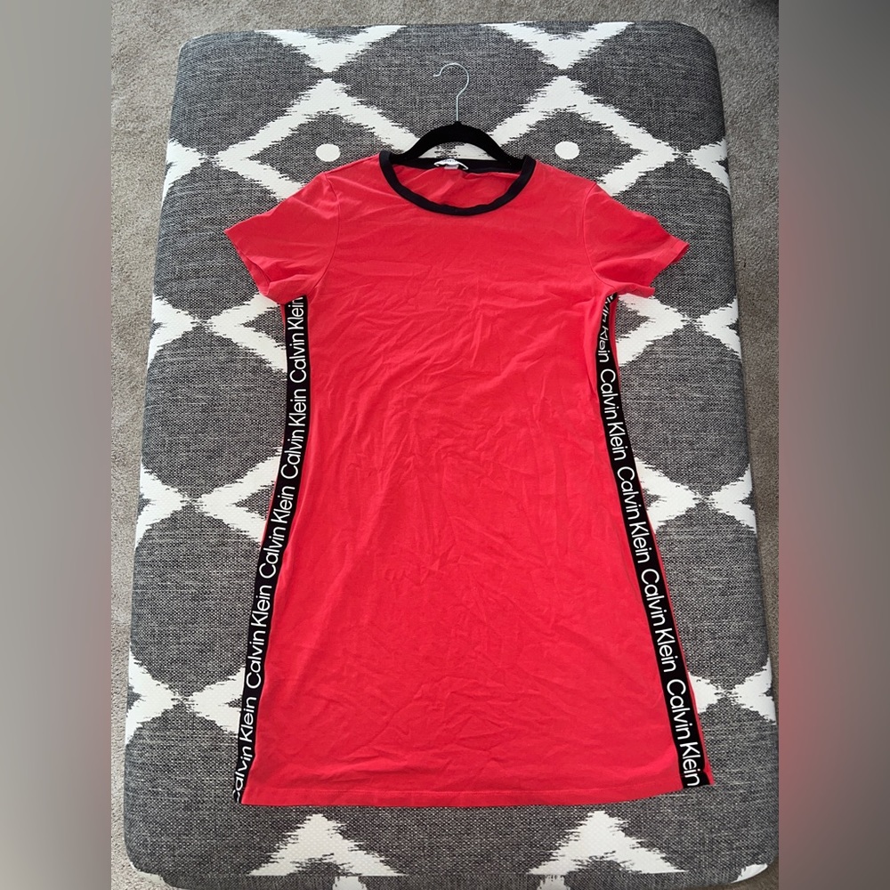 Calvin Klein Logo Dress (Cotton and Loose Fitting)